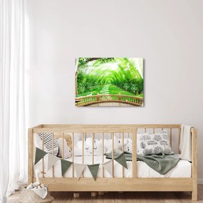 Kép - Trópusi kertre néző kilátás (70x50 cm)