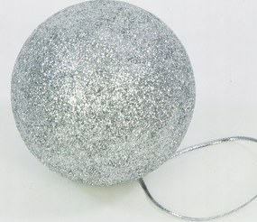 Hungarocell gömbök csillámporral, karácsonyfadísz 6cm/6db 4 szín