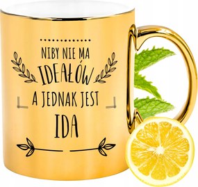 Prémium Arany Csillogó Bögre Ajándék Nyomtatott Fotóval