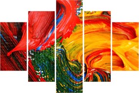 Kép - Kékítő absztrakció ecsettel (150x105 cm)