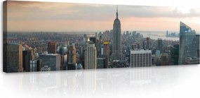 Vászonkép Hálószoba Nappaliba Város Éjszaka Panoráma Hosszúkás 145x45