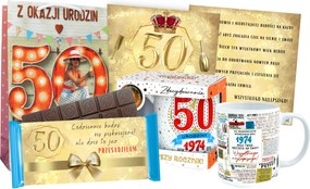 Vicces Ajándék 50. Születésnapra Nőknek Csokoládé Bögre Szett