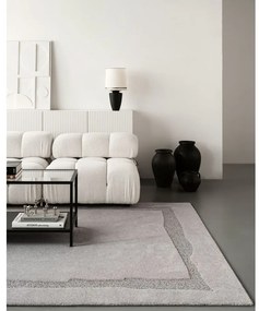 Szürke gyapjú szőnyeg 133x190 cm Morphic Rocca – Agnella