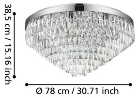 Eglo 39492 - Mennyezeti lámpa VALPARAISO 16xE14/40W/230V