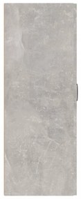 betonszürke szerelt fa függőszekrény 69,5 x 34 x 90 cm
