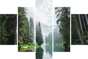 Kép az erdei tóról (150x105 cm)