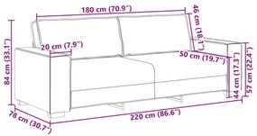 vidaXL 2 részes kanapészett párnákkal vászonból