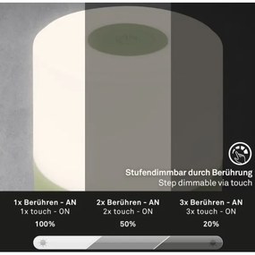 Briloner 7461019 - LED Dimmelhető Asztali lámpa tölthető LED/2W/5V IP44 zöld