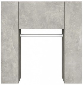 betonszürke szerelt fa előszobaszekrény 97,5 x 37 x 99 cm