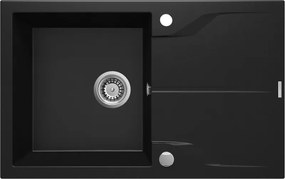 Andante Flush pult alá ültethető gránit mosogató_nero