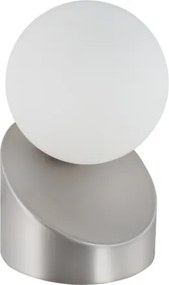 Globo 50300101 Asztali lámpa, fém nikkel matt, érintéses be/ki kapcsoló, ø: 100mm, M: 160mm, izzóval: 1x G9 LED 3W 230V, 330lm forrás, 275lm kimenet, 3000K