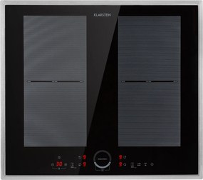 Klarstein Delicatessa 60 Prime, indukciós főzőlap, 7000 W, 4 zóna, időzítő, fekete