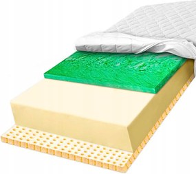 Habszivacs matrac 150X170 légáteresztő latex Verde takaró szilárd 12 c
