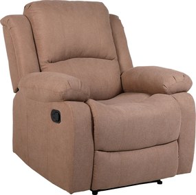 Állítható relaxáló fotel, barna szövet, ASKOY NEW