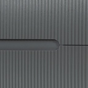 Trent Fürdőszobabútor 80 cm kerámia mosdóval (2 fiókos) tükörrel 60x80 cm antracit szürke