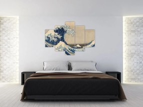 Kép - Katsushika Hokusai, Under the Wave off Kanagawa, reprodukciók (150x105 cm)