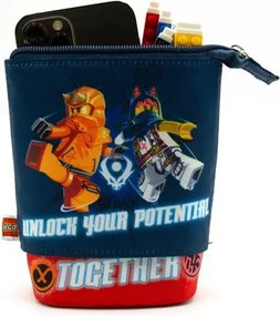 Tolltartó, cipzáras, pop-up, LEGO Ninjago Together, kék-piros-mintás (L53324)