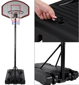 Sportana® Kosárlabda kosár kerekekkel - 257-305 cm