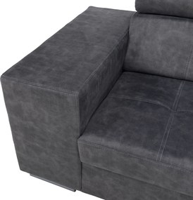 Ülőgarnitúra, szürke, jobbos, MALAGA