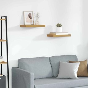 Falpolc Falra szerelhető 2 pcs Bézs 40 x 23,5 x 4 cm Faanyag