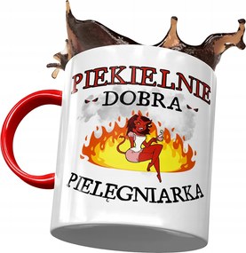 Piros Bögre Ápolónőnek Pokolian Jó Nyomtatott Fotóval