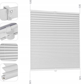 Pliszírozott roló Sekey 80cm x 200 fehér