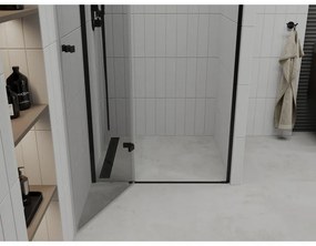 Mexen ROMA zuhany nyíló ajtó zuhanykabinhoz 110 cm, fekete-átlátszó, 854-110-000-70-00