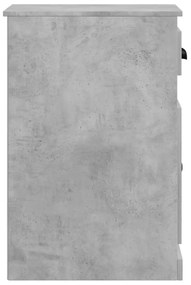 betonszürke szerelt fa kisszekrény fiókkal 40 x 50 x 75 cm