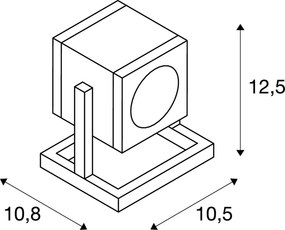 SLV 132835 CUBIX Kültéri Növényvilágító Lámpa Antracit GU10 IP44