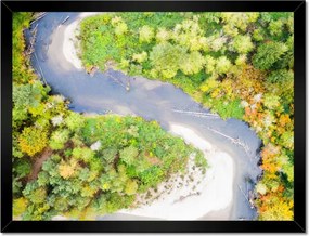 Poszterek keretben 40x30 Forgó folyó Erdő Ősz