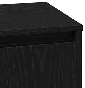 Éjjeli szekrények LED világítással 2 db Fekete 39x34,5x50 cm