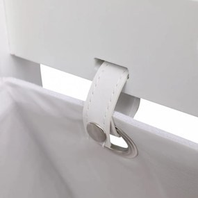 4 szintes fehér fa kosárállvány 35 x 35 x 125 cm