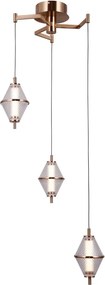 Italux modern függeszték fuente átlátszó arany itxpnd-34395-3-hbr
