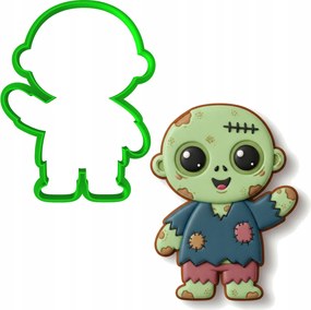 Mézeskalács lyukasztó Halloween Zombi szörny 10cm