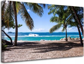 Vászonkép Természet Óceán pálmafák tengerpart 80x50 cm