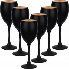 Borospohár 300 ml Glamour szett 6 db-os fekete-arany
