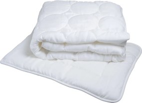 Párna és paplan szett 100x135 cm és 40x60 cm BAMBINO babaágyhoz, fehér