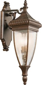 ELSTEAD KL-VENETIAN2-M VENETIAN RAIN Klasszikus Kültéri Fali Lámpa Barna, Átlátszó E14 IP44