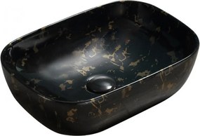 Mexen Rita 45 x 32 cm-es pultra helyezhető mosdó, fekete kő - 21084594