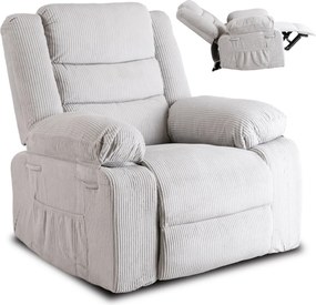 Dönthető fotel szürke kordbársony, ARTURO