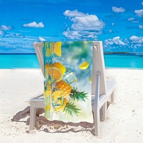 Strandtörölköző LEMONADE 100x180 cm színes, 100% mikroszálas