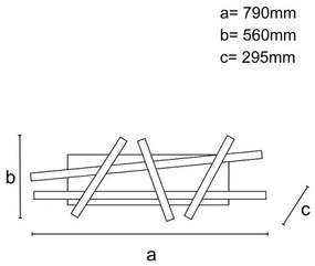 LED Dimmelhető felületre szerelhető csillár LED/60W/230V 3000-6500K + távirányítás
