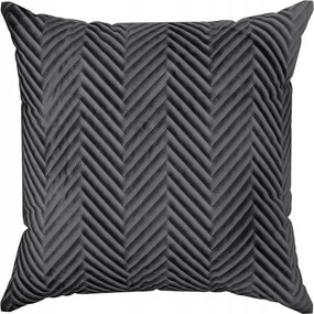 45x45-ös díszpárnahuzat velúr steppelt Sofia fekete