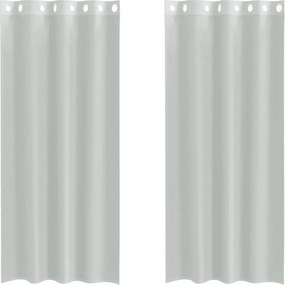 vidaXL 2 db világosszürke fátyolfüggönyök rojtokkal 140x225 cm