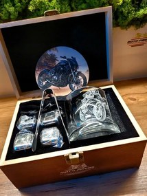 Ajándék motoros láda Whisky szett ajándék