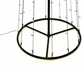 NEXOS Karácsonyi dísz világos piramis 240 cm meleg fehér