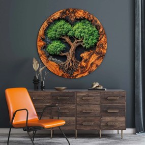 DUBLEZ | Fából készült szívfa a falra - Az erdő lelke