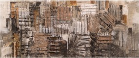 Kép - absztrakció barna tónusokkal (120x50 cm)