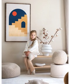 Krémszínű buklé gyerek puff – Wigiwama