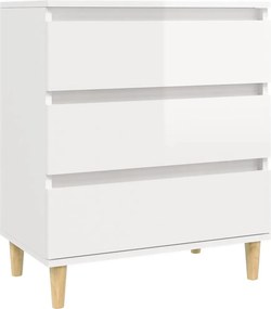 vidaXL magasfényű fehér szerelt fa tálalószekrény 60 x 35 x 70 cm